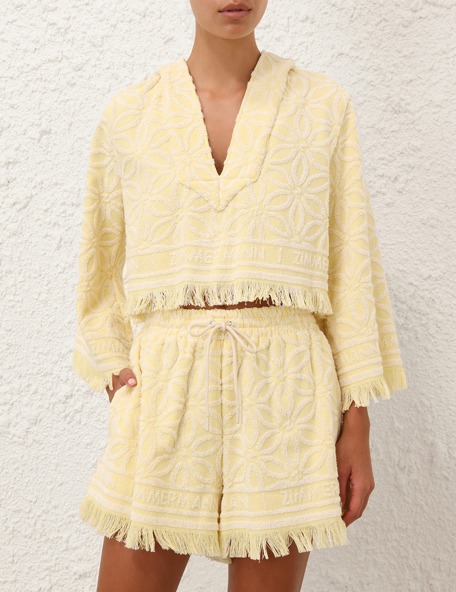 Coco Towelling Hooded Top