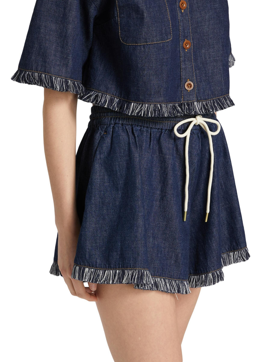 Rhiannon Fringe Denim Short