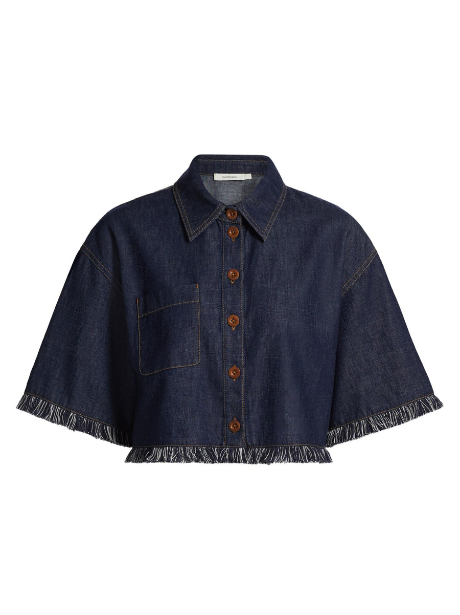 Rhiannon Fringe Denim Shirt