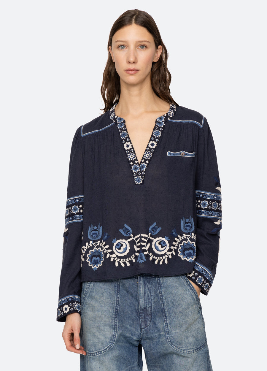 Inga Embroidery Top