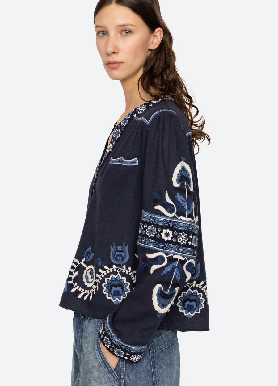 Inga Embroidery Top