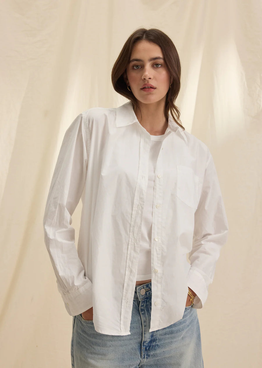 Grace Cotton Poplin Shirt White