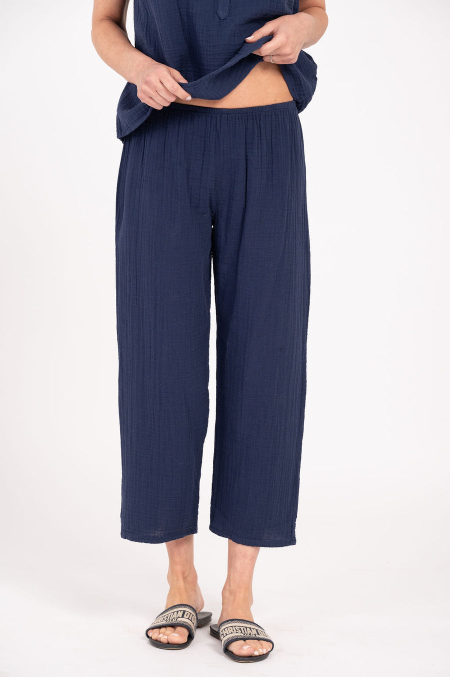 Aria Cotton Gauze Solid Pant
