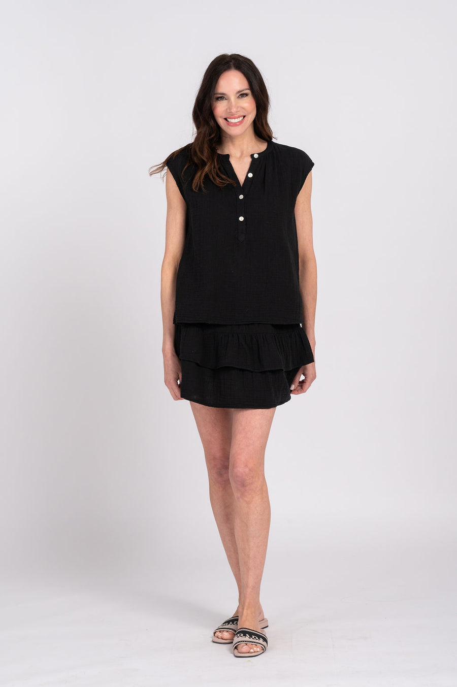Mila Cotton Gauze Solid Top