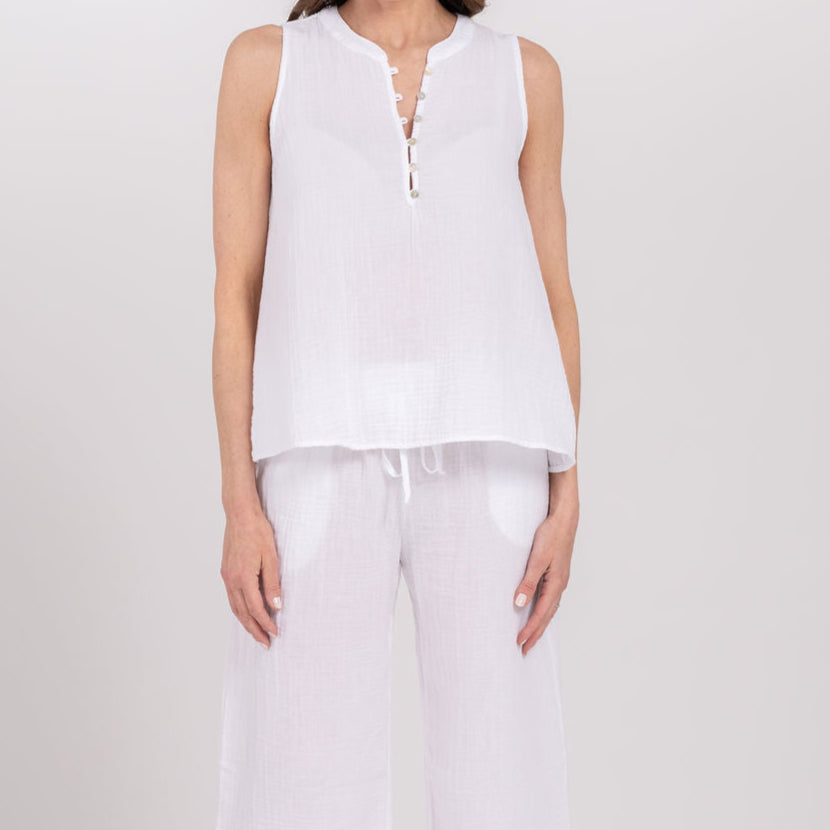 Amara Cotton Gauze Solid Top
