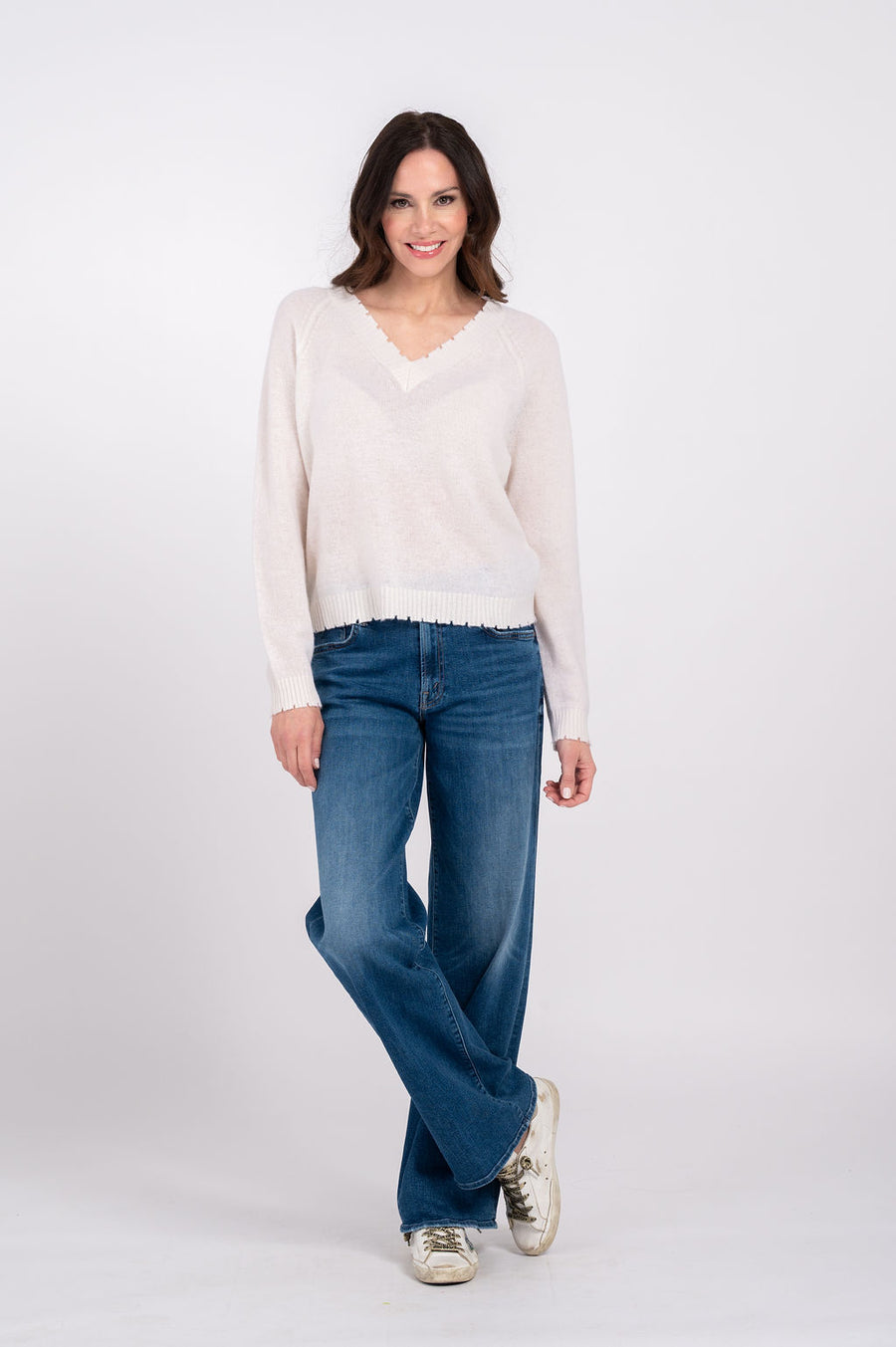 Cropped V Neck