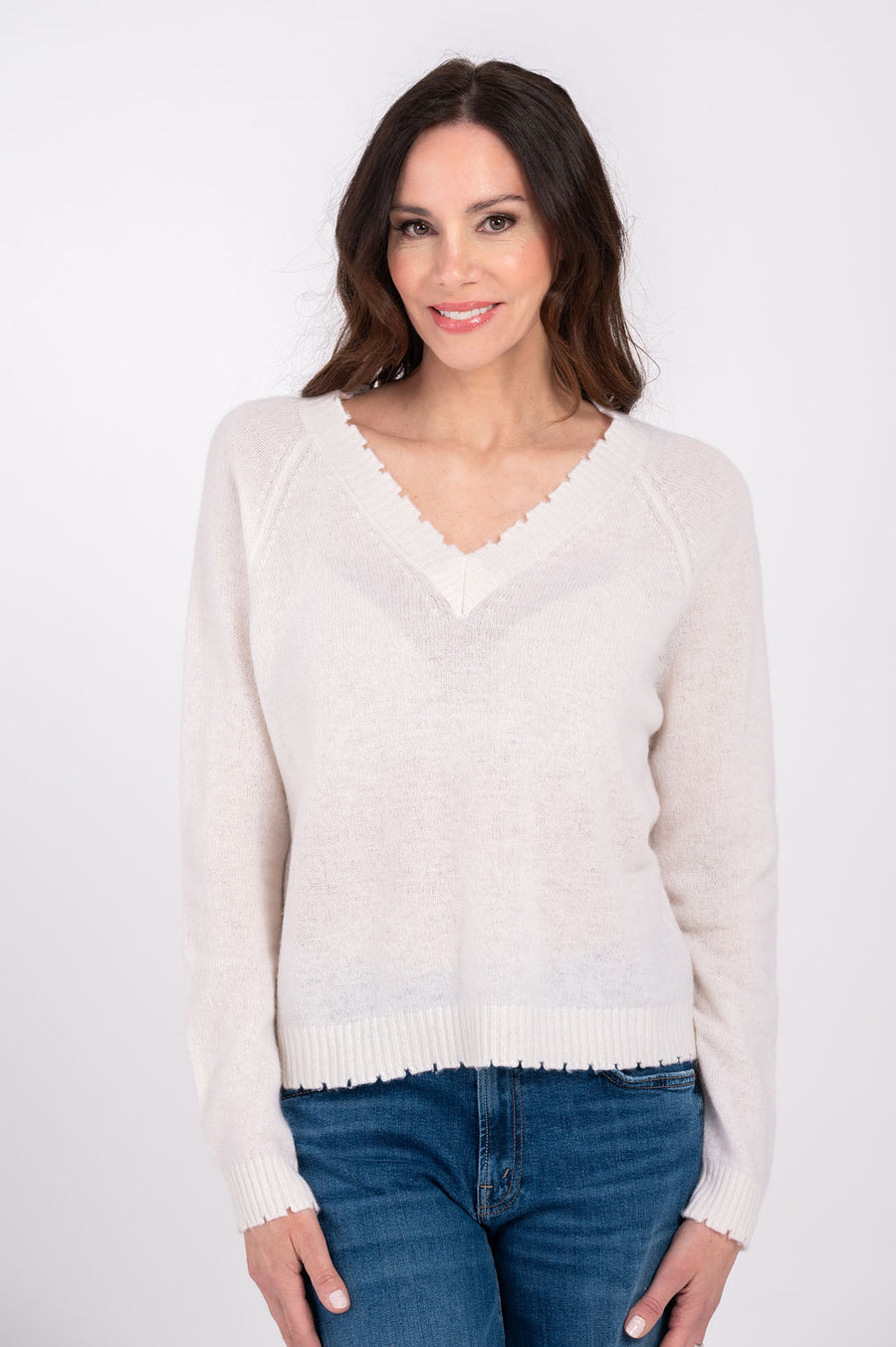 Cropped V Neck