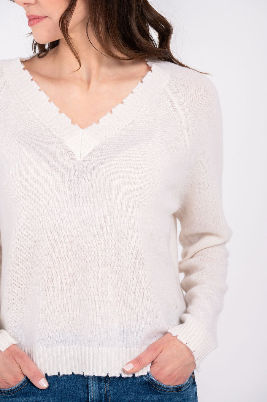 Cropped V Neck
