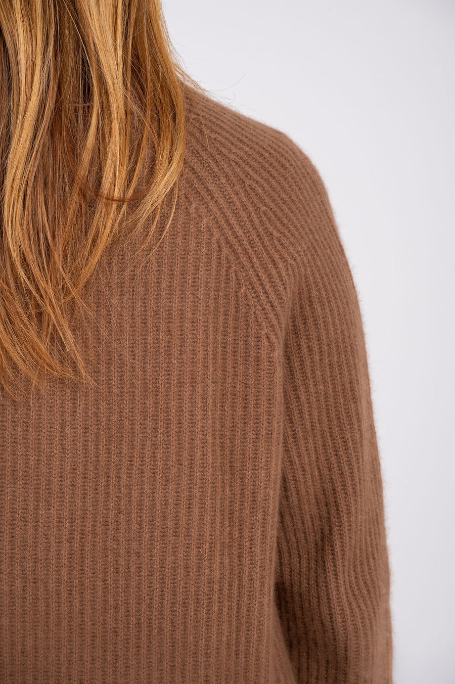 Cashmere Ribbed Open Cardigan