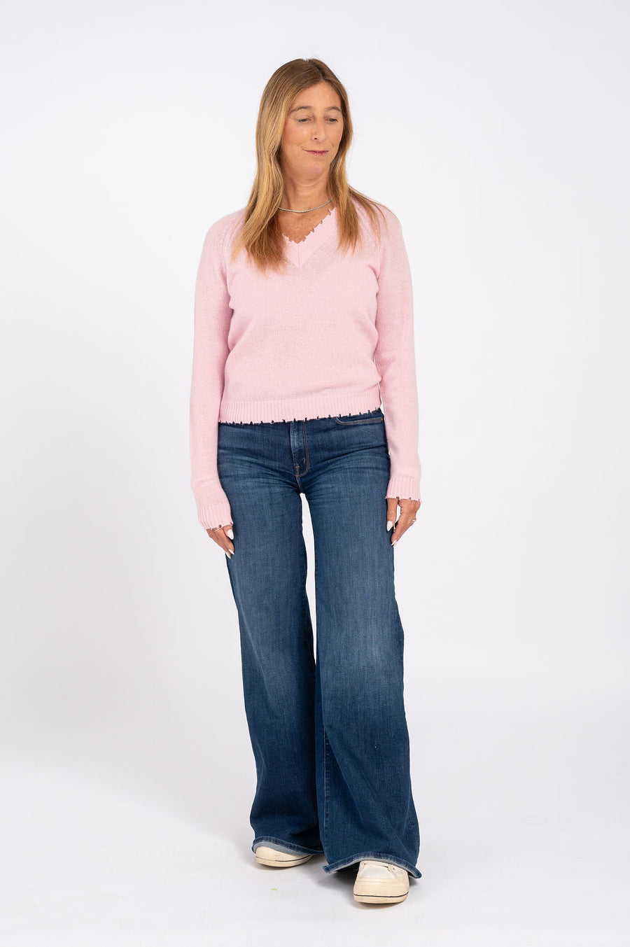 Cropped V Neck