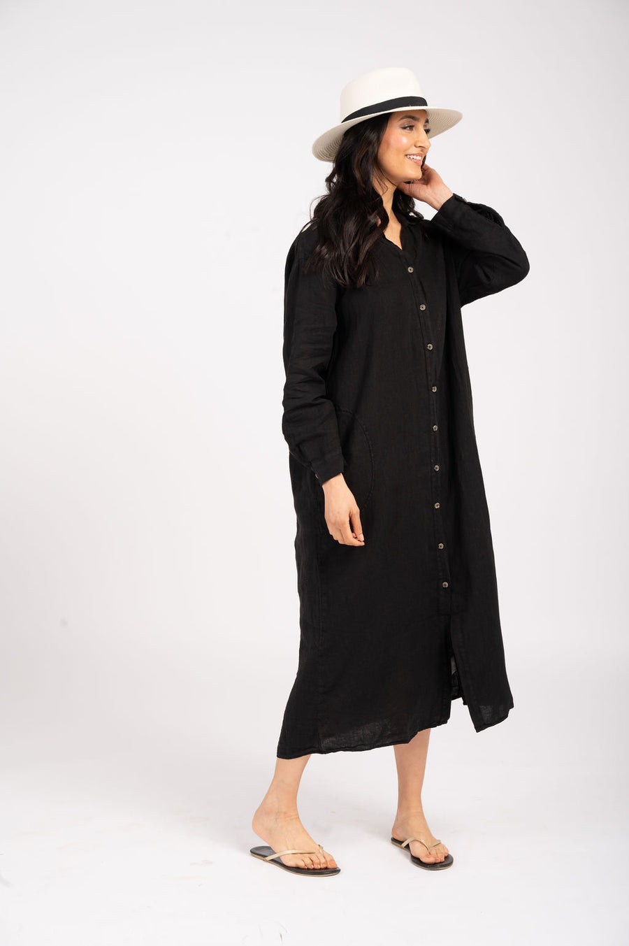 Nicole Woven Linen Dress