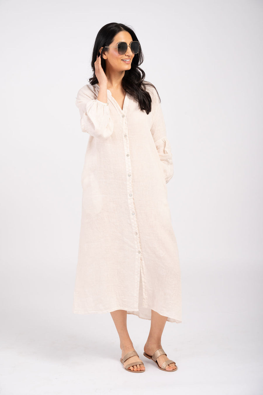 Eden Linen Solid Dress