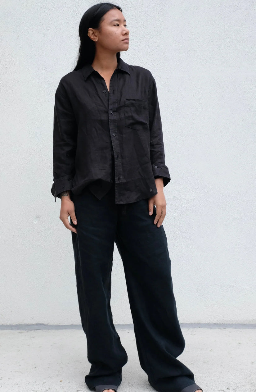 Brynn Drawstring Linen Trouser