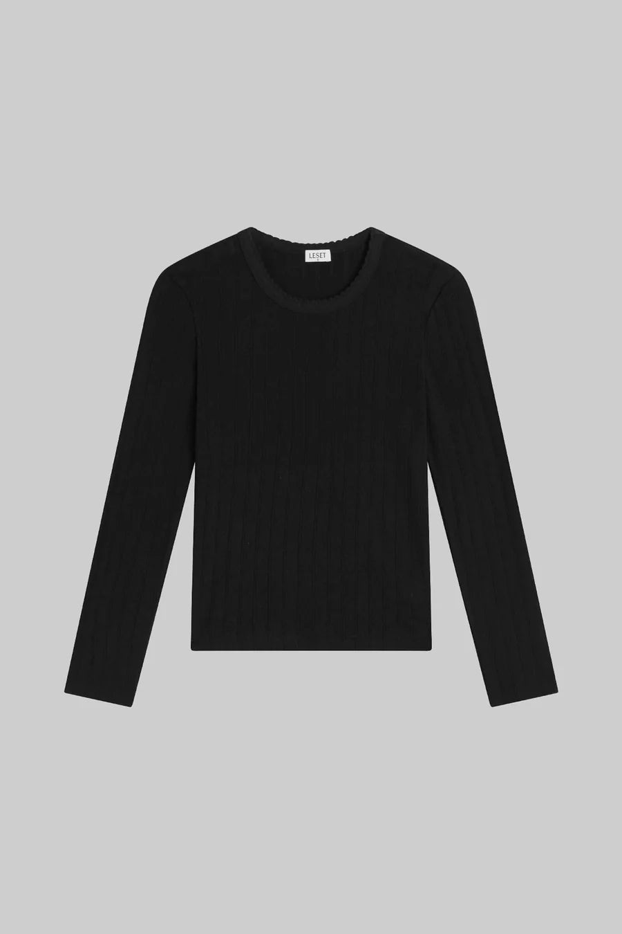 Pointelle Slim Fit Long Sleeve