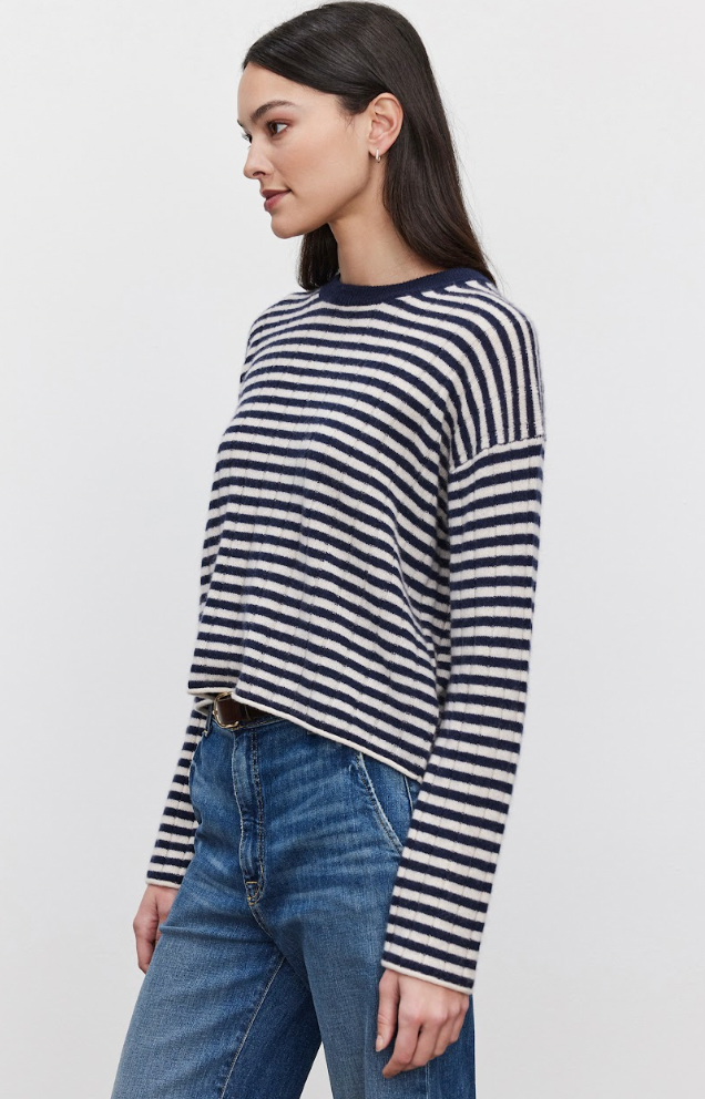 Monica Cashmere Striped Sweater