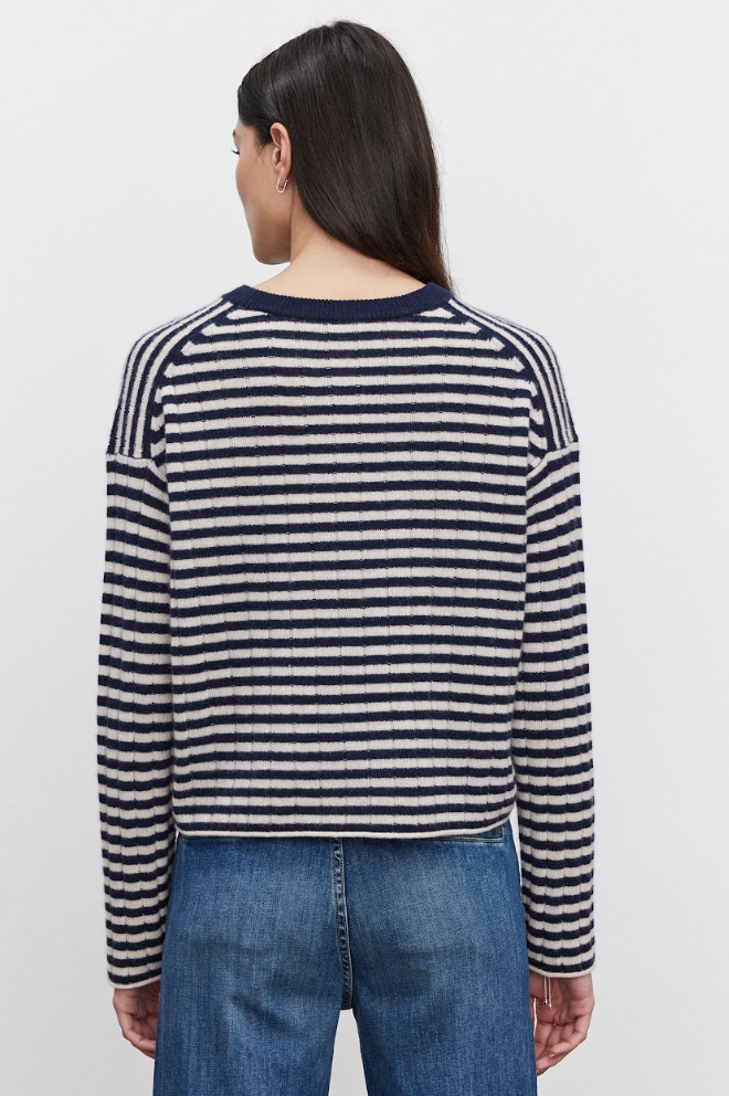 Monica Cashmere Striped Sweater