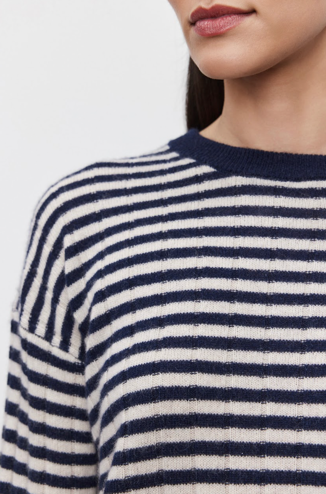 Monica Cashmere Striped Sweater