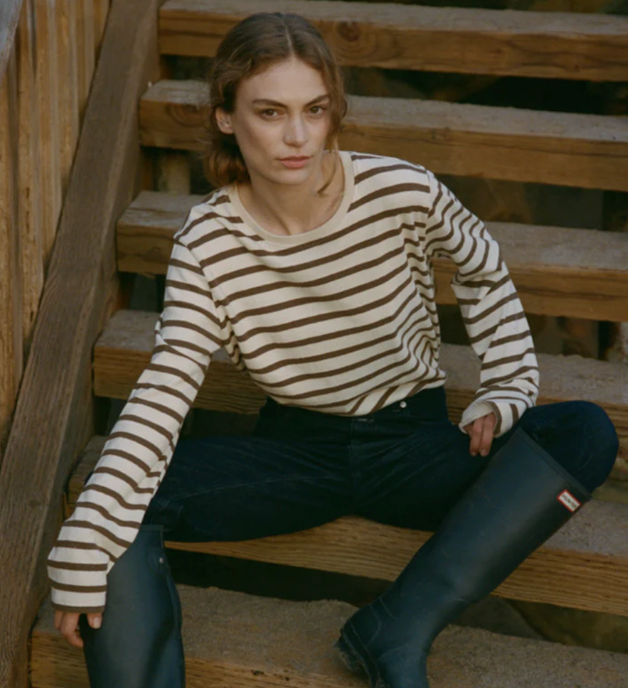 Carmen Stripe Long Sleeve Top