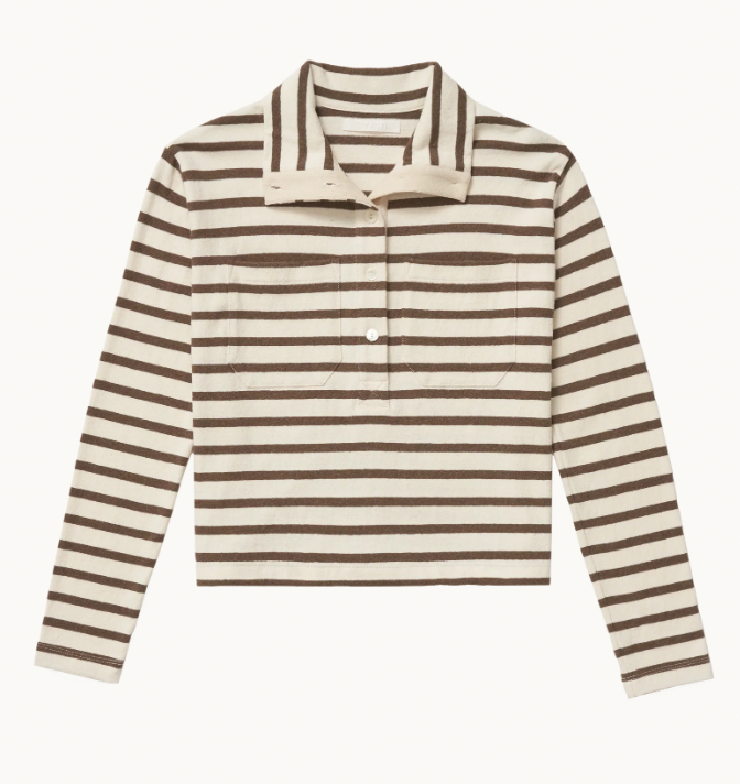 Caroline Striped Mockneck