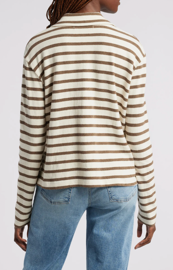 Caroline Striped Mockneck