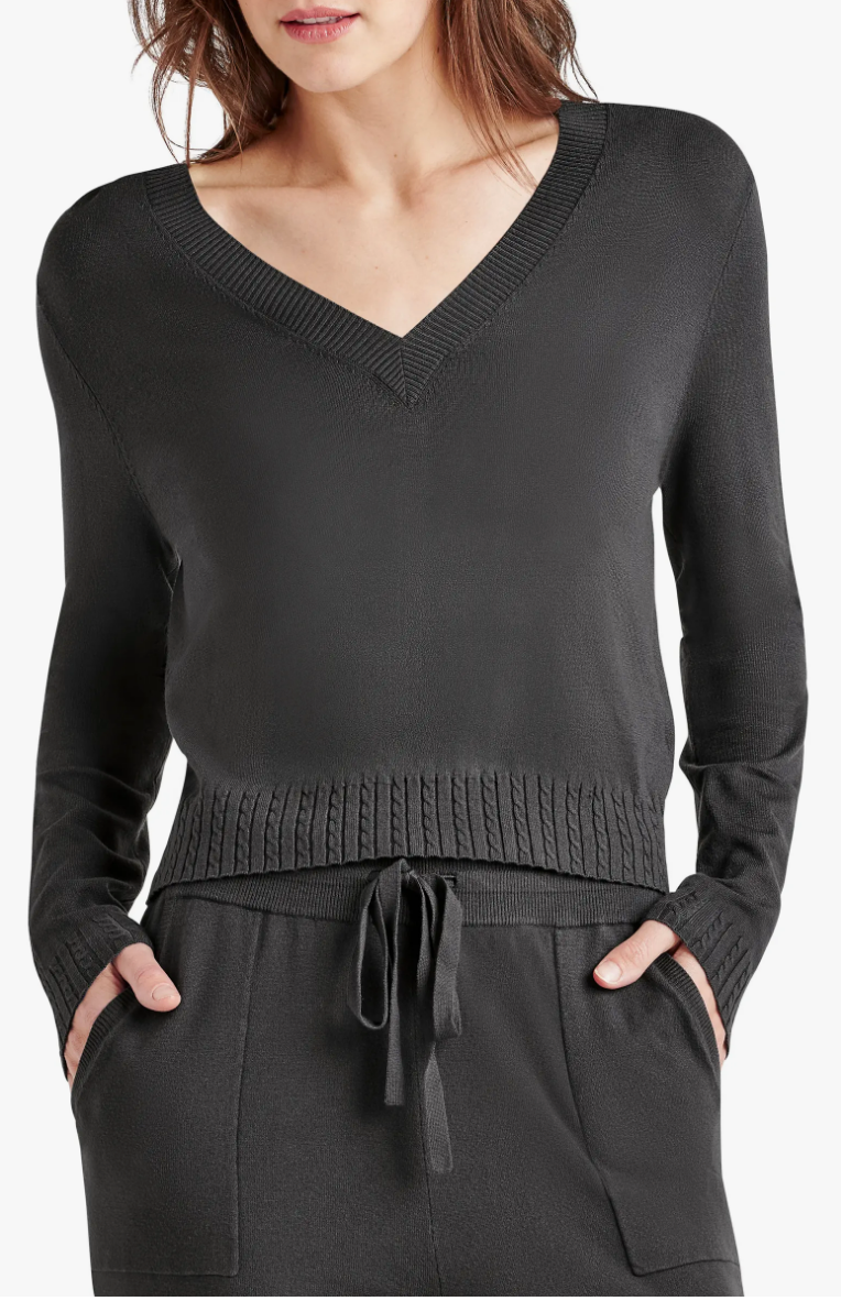 Veronica Cable V Neck Sweater