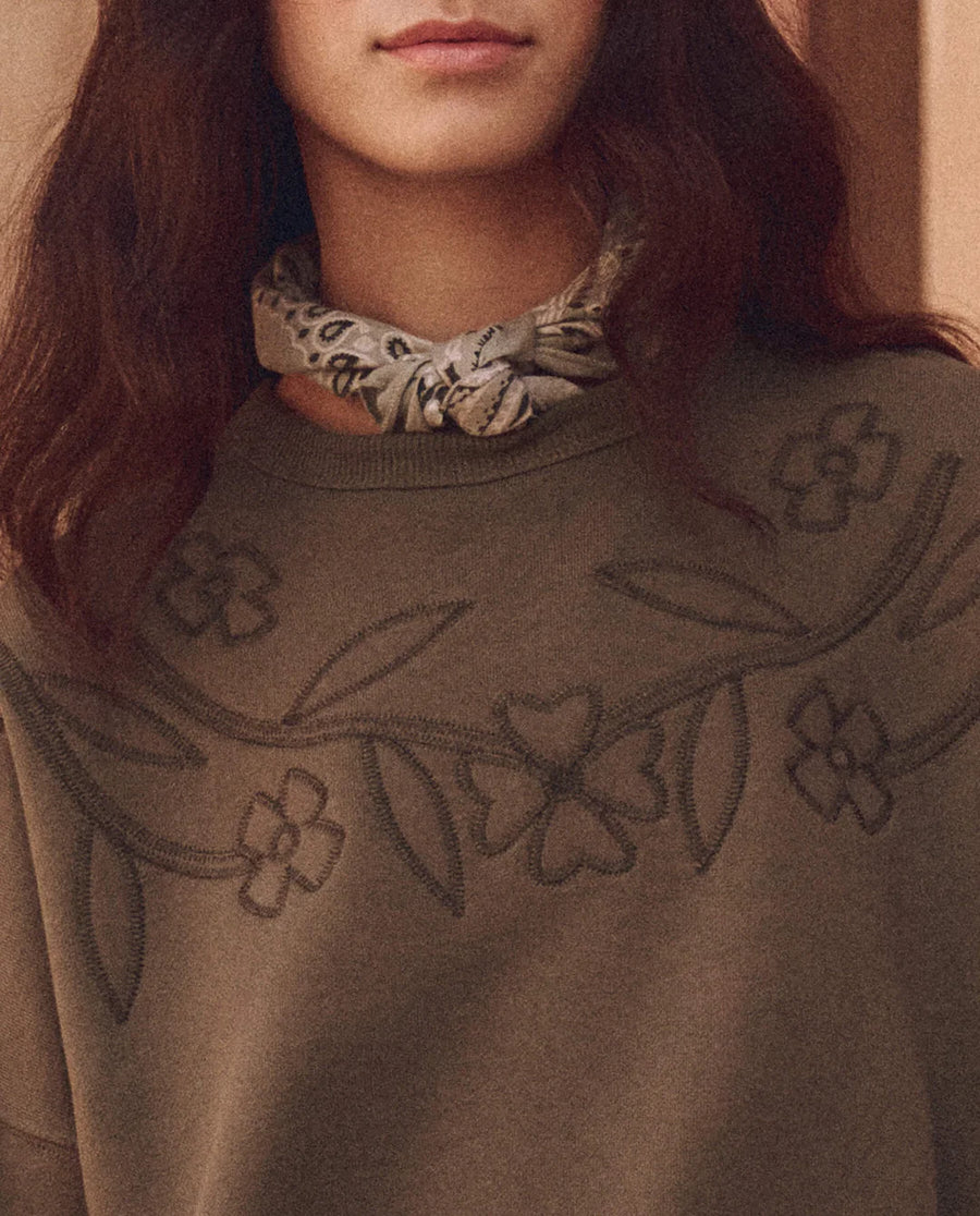 The Floral Applique Teammate Sweatshirt