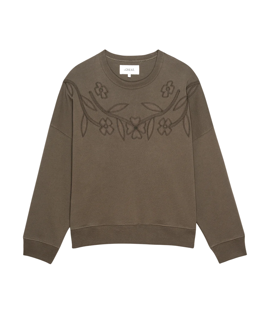 The Floral Applique Teammate Sweatshirt