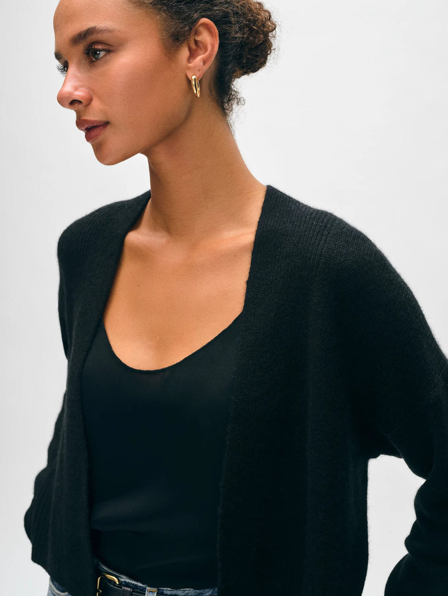 Cashmere Featherweight Open Cardigan