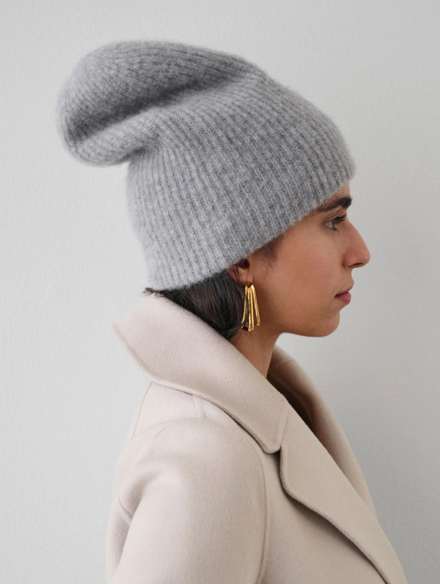 Cashmere Plush Rib Beanie