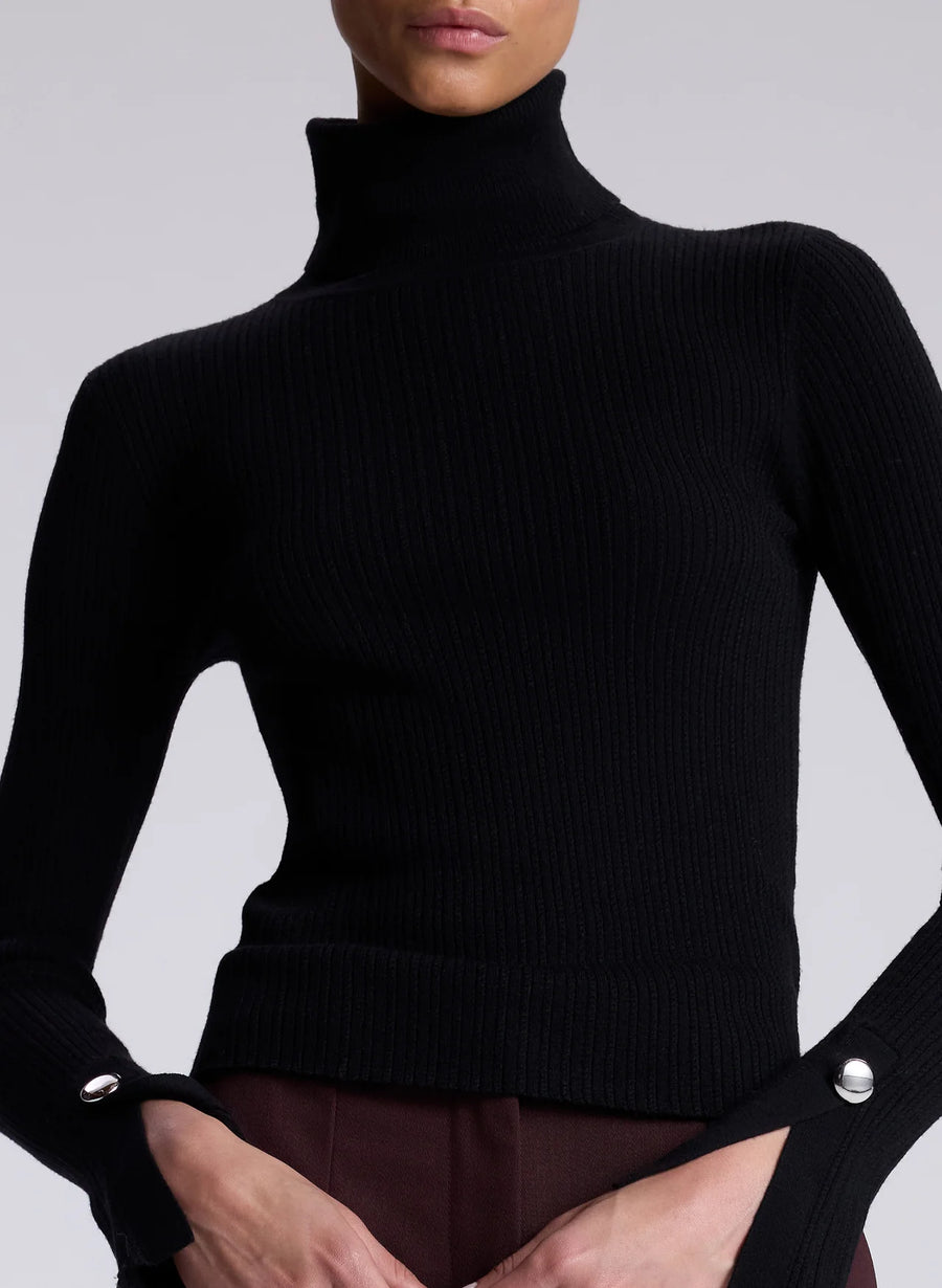 Jett Cable Knit Turtleneck Top