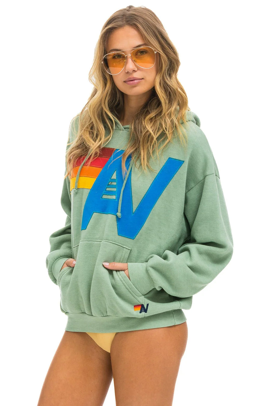 Logo Stitch Pullover Hoodie Relaxed