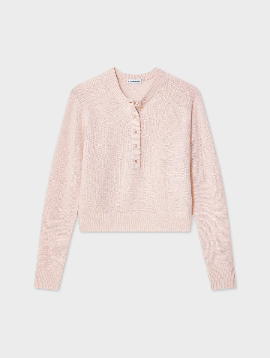 Cashmere Featherweight Button Henley