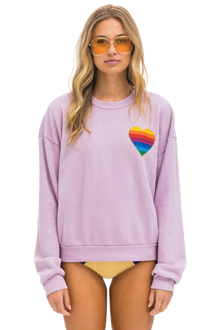 Rainbow Heart Stitch Sweatshirt