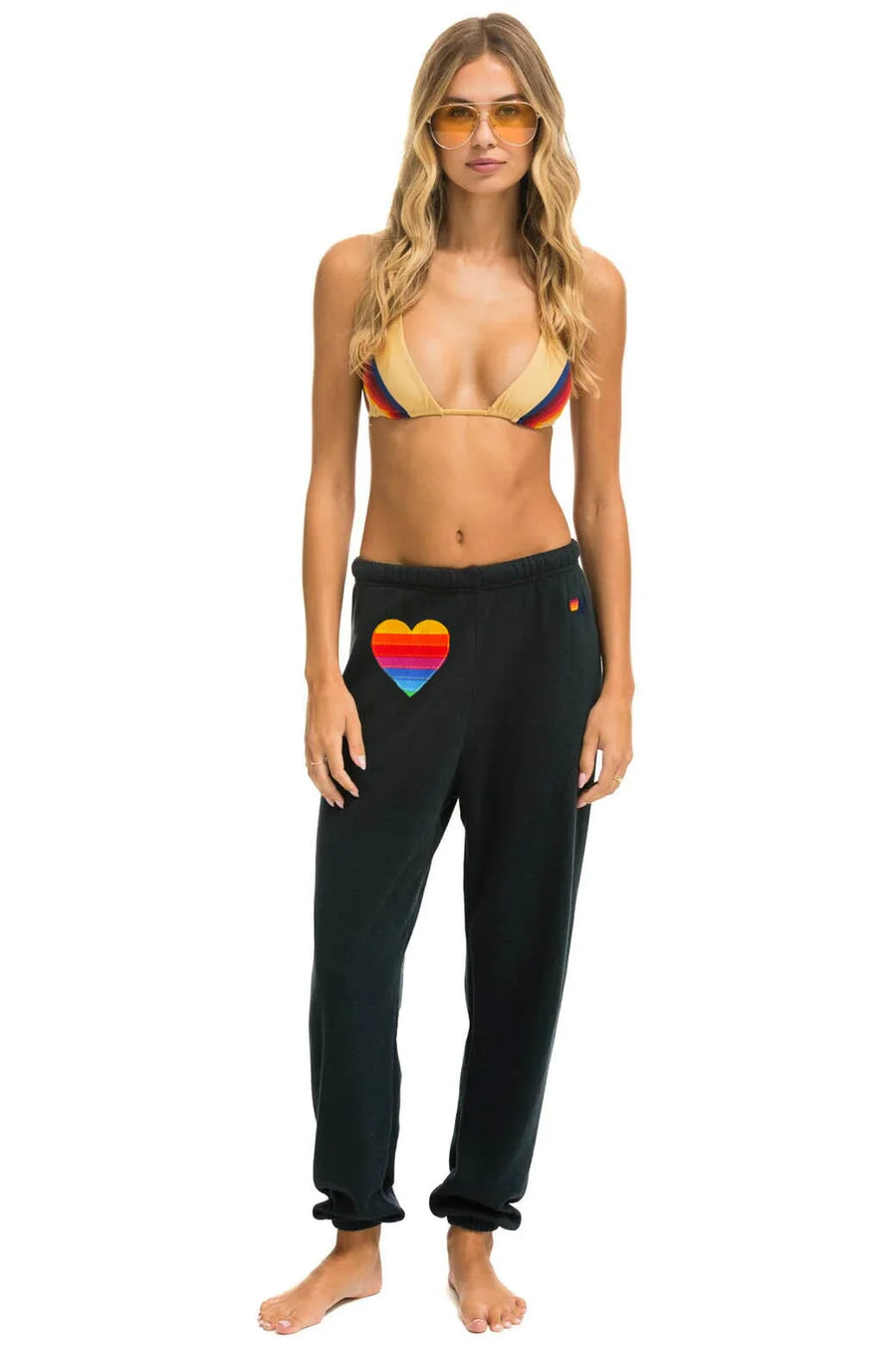 Rainbow Heart Stitch Sweatpant