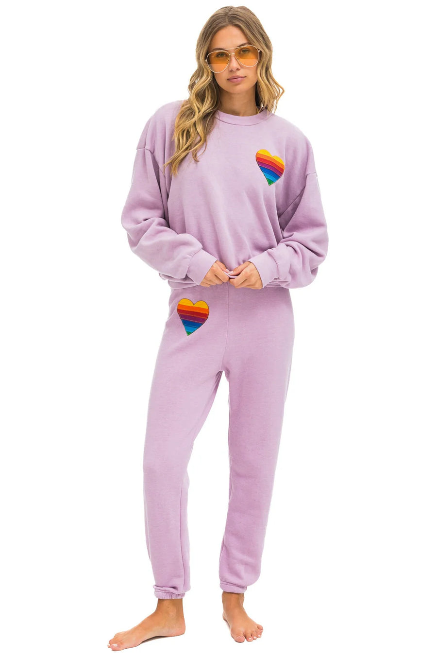 Rainbow Heart Stitch Sweatshirt