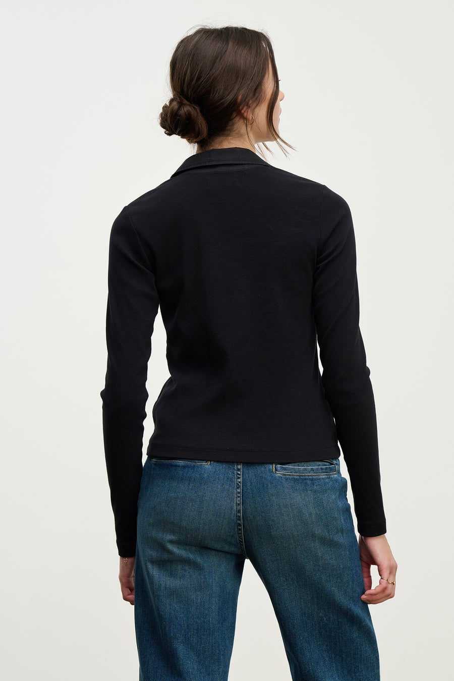 Arvine Rib & Poplin Top