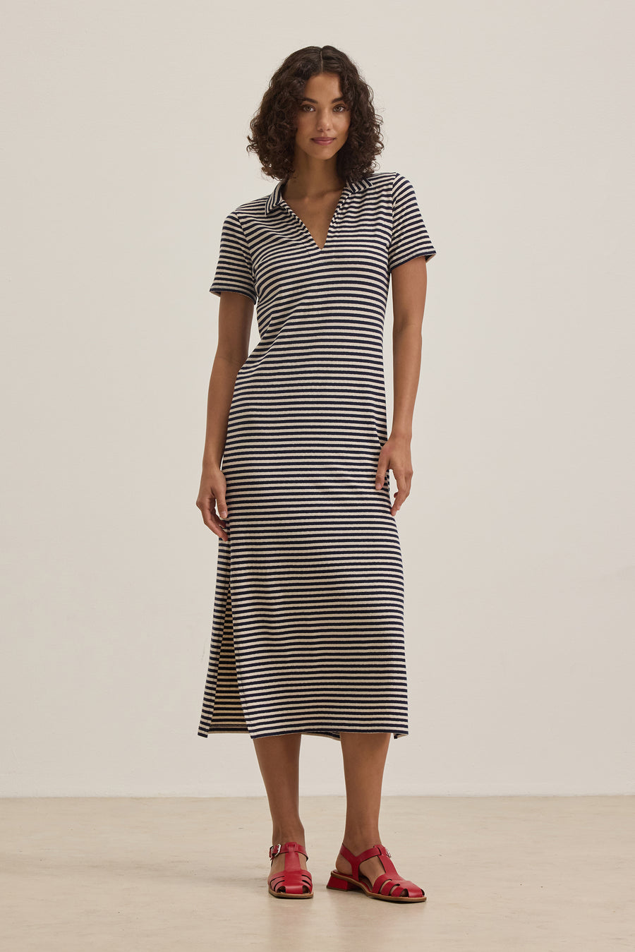 Khan Yarn Dye Jersey Stripe Dress