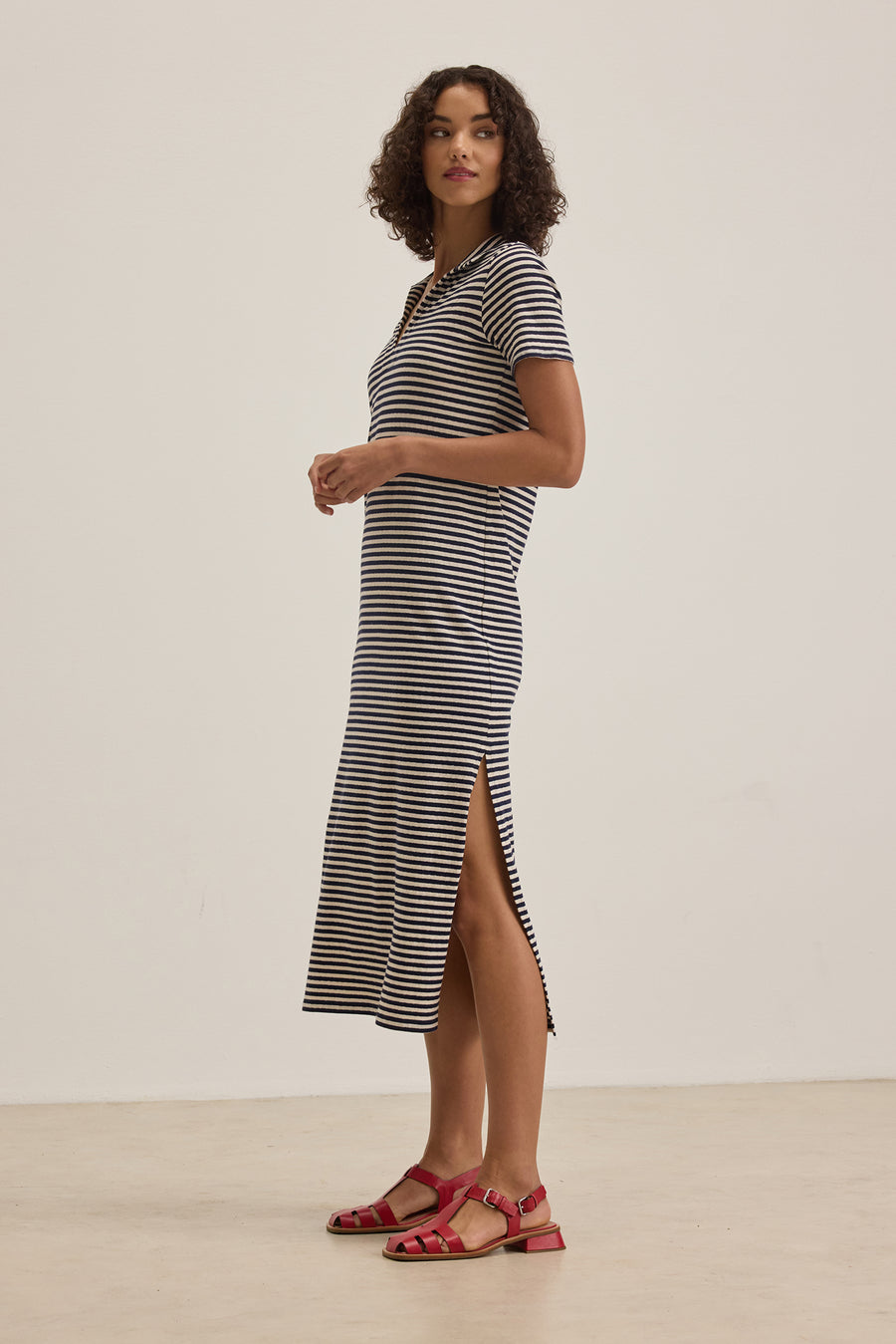 Khan Yarn Dye Jersey Stripe Dress