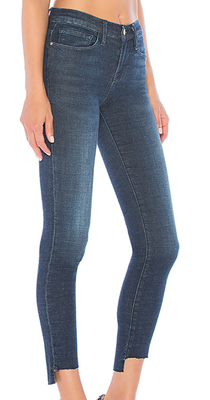 Frame le skinny de jeanne stagger hem deals jeans